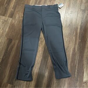 CHAMPRO men's baseball pants XL graphite black open bottom adjustable length NEW